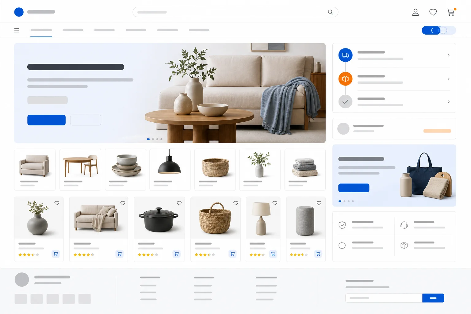 Premium commerce website template preview